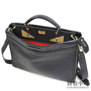 Fendi Peekaboo Fit Selleria Bag Bugs Monster Eye Black Briefcase